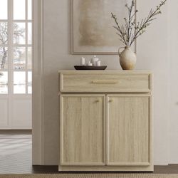 Crescent Storage Buffet Cabinet with Drawer Large Sideboard with Door