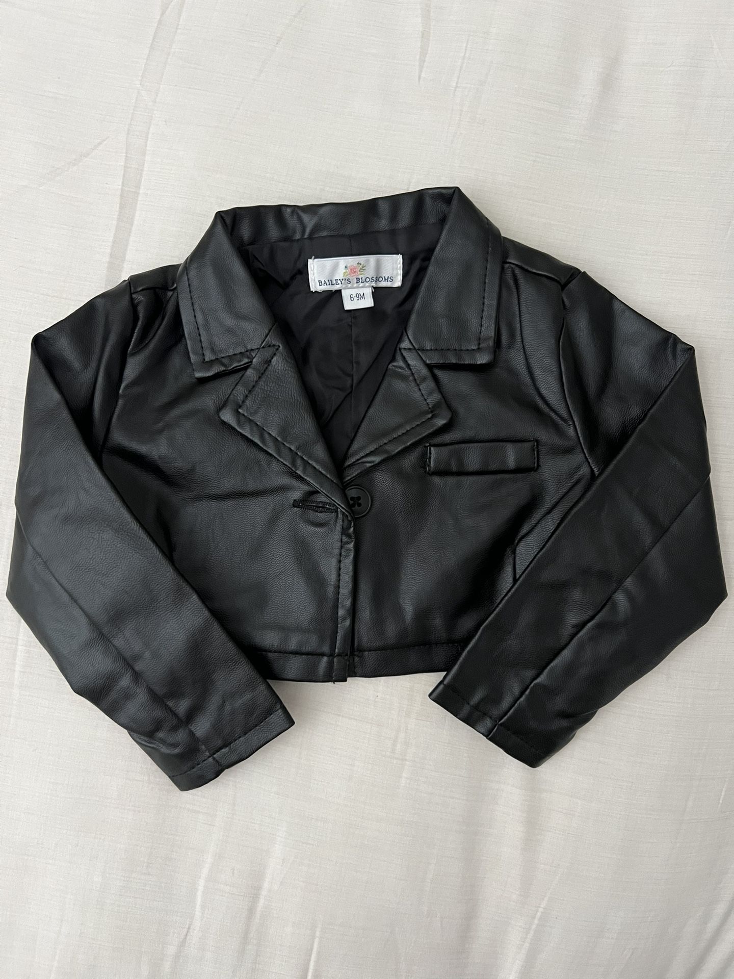 Faux Leather Baby Jacket