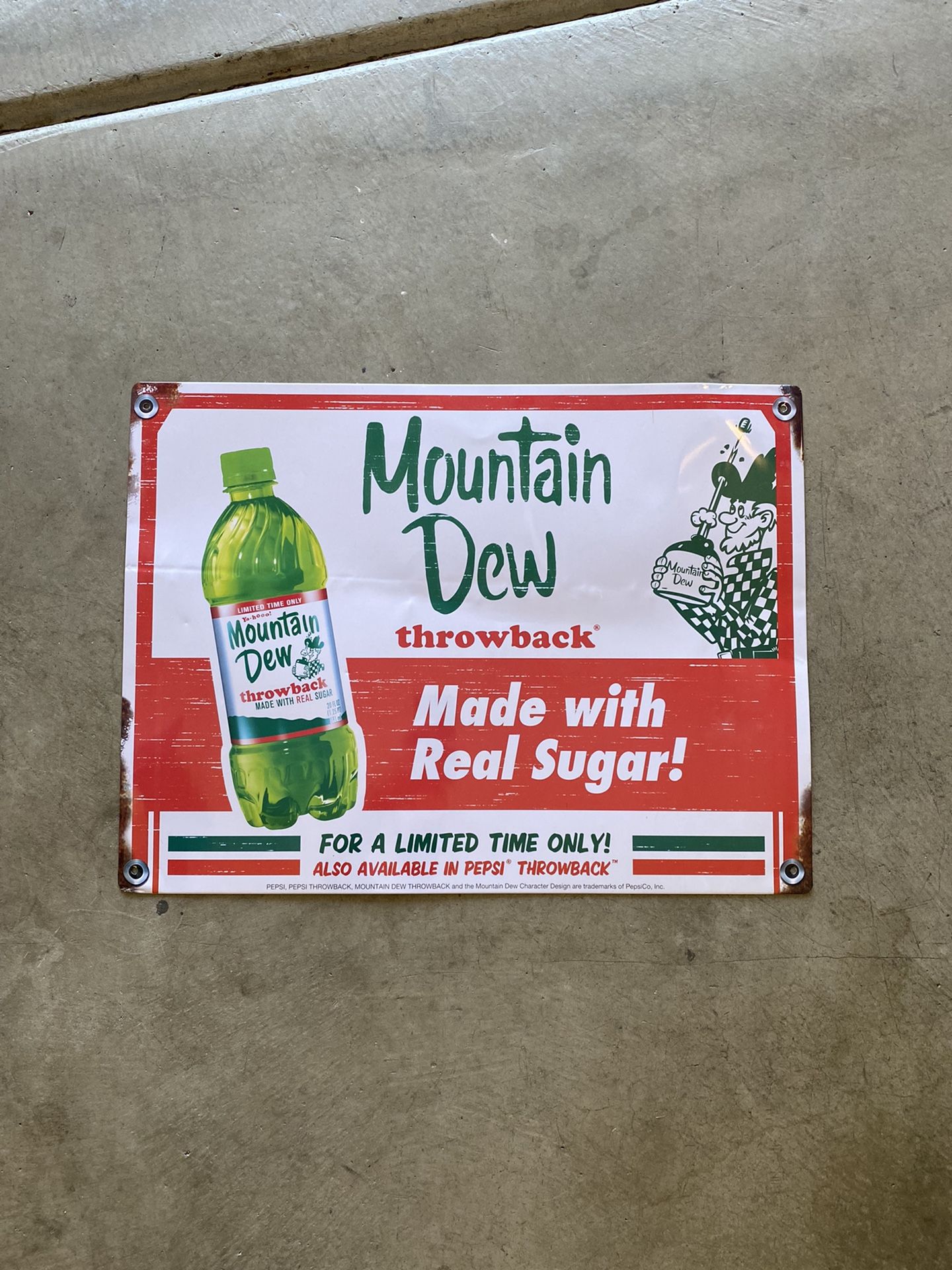 Mountain Dew Tin Sign