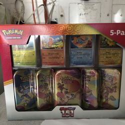 Pokemon Scarlet & Violet - 151 5-pack Mini Tins + 4 Promo Cards