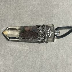 Rainbow Rutile Shaman Sterling Pendant 