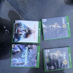 4 xBox one Games For Sale. 