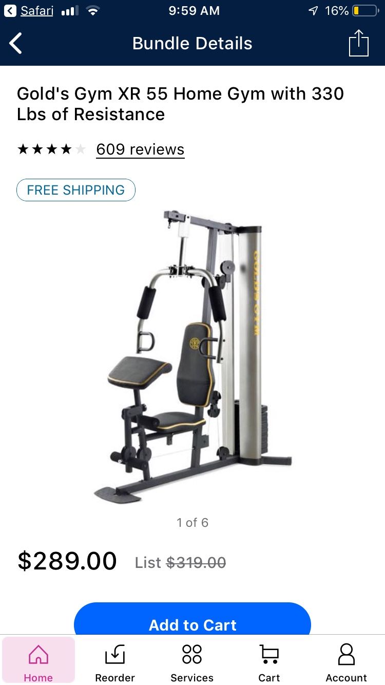 Golds Gym XR 55 Complete Home Gym