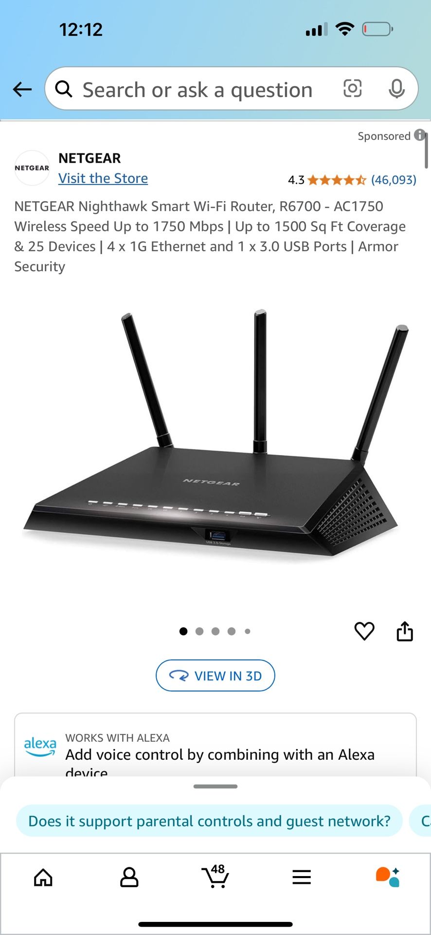 π‘ NETGEAR Nighthawk R6700 Wi-Fi Router β Used & Works Great! π‘