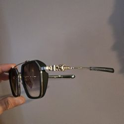Chrome Hearts Dagger Black Silver Sunglasses 