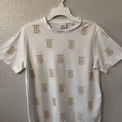 Size M White Burberry Emerson Monogram T-Shirt
