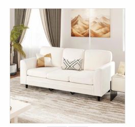 Sofa 3 seat with comfy back pillows