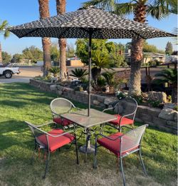 Metal patio set