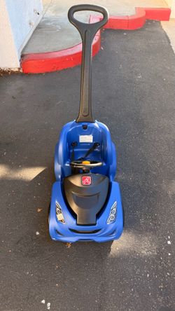 Blue pushy car for kids