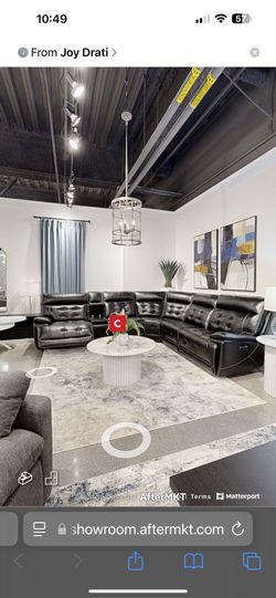 New Top grain Real Leather Sectionsl Sofa With Power Recliners. Power Headrests And Wireless Charging Station