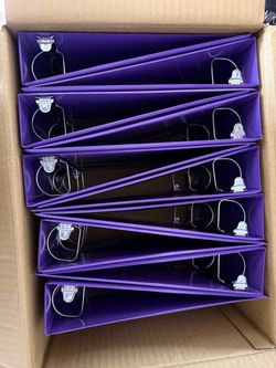 10 Purple D Ring Binders ( 1 1/2 inch)