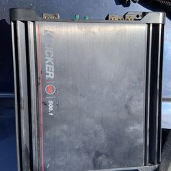 500 watts kiker amplifier  2 subwoofer 10 inch 