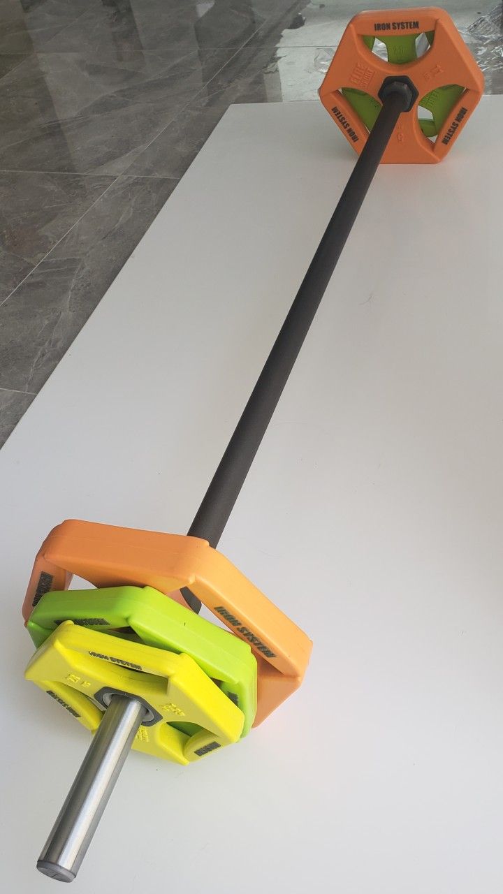 Pump Set / Weight Lifting Set With Plates And Barbell