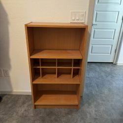 Wood Bookshelf / Storage Shelf w/ Organizer Cubbies