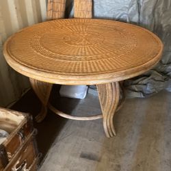Antique Wicker Dining Set 