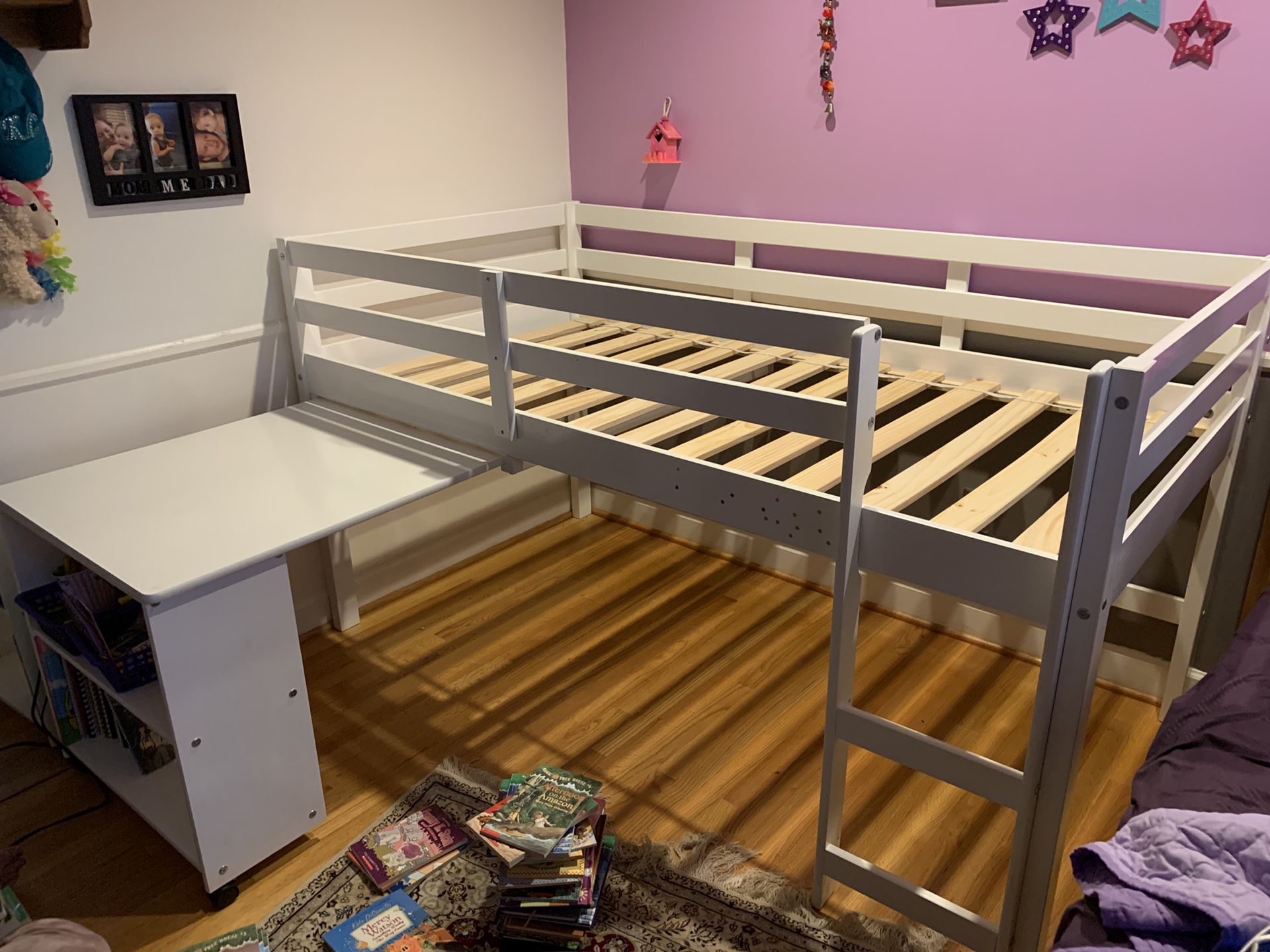 IKEA Kids Twin Size Bed with Desk, Mattress and Chair