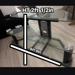 3 Tier Glass Table TV Stand