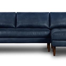 Poly & Bark Napa Sectional + Ottoman (Midnight Blue) - $2,950 obo