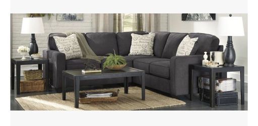 New Charcoal sectional ! Couch and Loveseat set sofa Deals Here