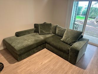 Green sofa sectional couch