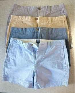 J.Crew Men's 5" Twill Chino Shorts Lot of 4 Size 31 – Like New Unworn!