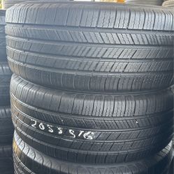 Set Of Tires (4) 205-55-16 Michelin 