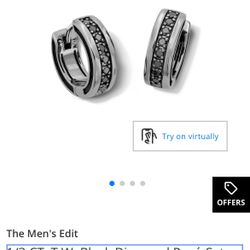 1/3 CT. Black Diamond Pavé-Set Earrings 