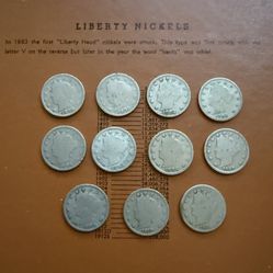 Group Of 11 Liberty “V” Nickels All Different Dates 