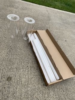 Candle Vases w/ Long Candles