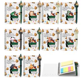 60 Pcs Dumpster Fire Notebooks with Sticky Notes and Ballpoint Pen, Inspriational