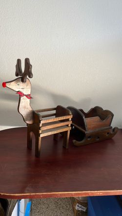 Vintage Wood Rudolph Reindeer