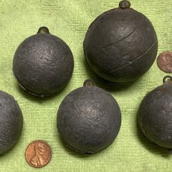 Fishing Sinkers- Cannonball Weights- Set Of 5! **NEW**