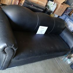 Black Leather Couch 