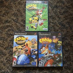 Crash Bandicoot Ps2 Video Games (Twinsanity, Nitro Kart, & Tag Team Racing)