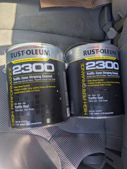 Red flat traffic paint commercial use