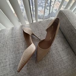 Nude snake skin print stiletto