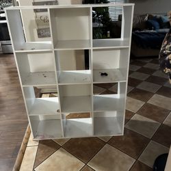 White Cubbie Shelf 