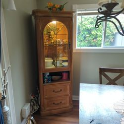 Curio Cabinet Wooden 