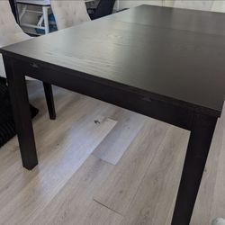 Black dining table