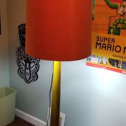 Vintage 60s 70s Wooden Floor Lamp