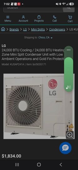 LG 24,000 BTU Mini Split Condenser Unit KUSAP241A