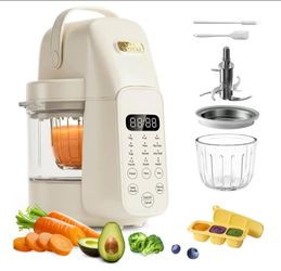Baby Food Maker 316L Stainless Steel Blades/Puree Steamer Blender Processor 10oz