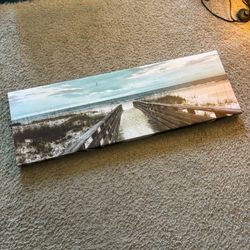 Beach Boardwalk Wall Art - 36” X 12”
