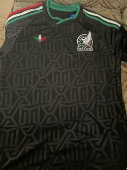 Official Adidas Mexico Soccer Jersey Black (FAN VERSION) LARGE