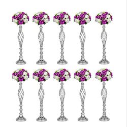 NIB 10 Piece Silver Centerpieces