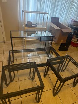 Coffee table and two side tables