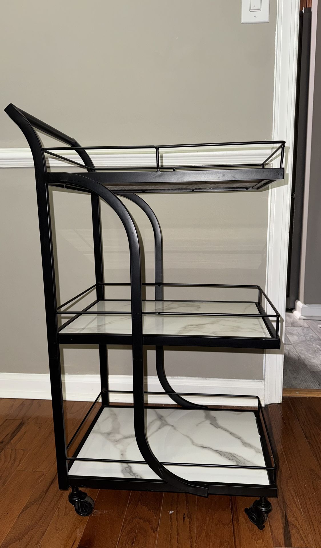 Modern Metal Bar Cart