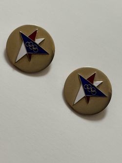 1960 Squaw Valley Winter Olympics Earrings