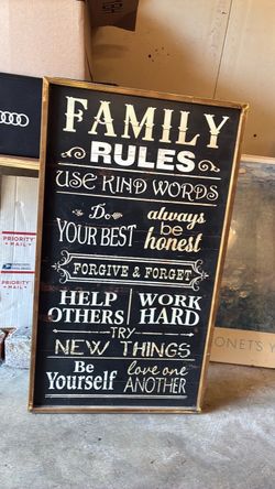 Family Rules & Monet Wall Art