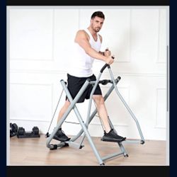 Total Body Fitness Workout Exercise Elliptical Glider Supports 250-330lbs Max Weight,Electronic Meter Elliptical Glider Low-Impact Design for Home Gym